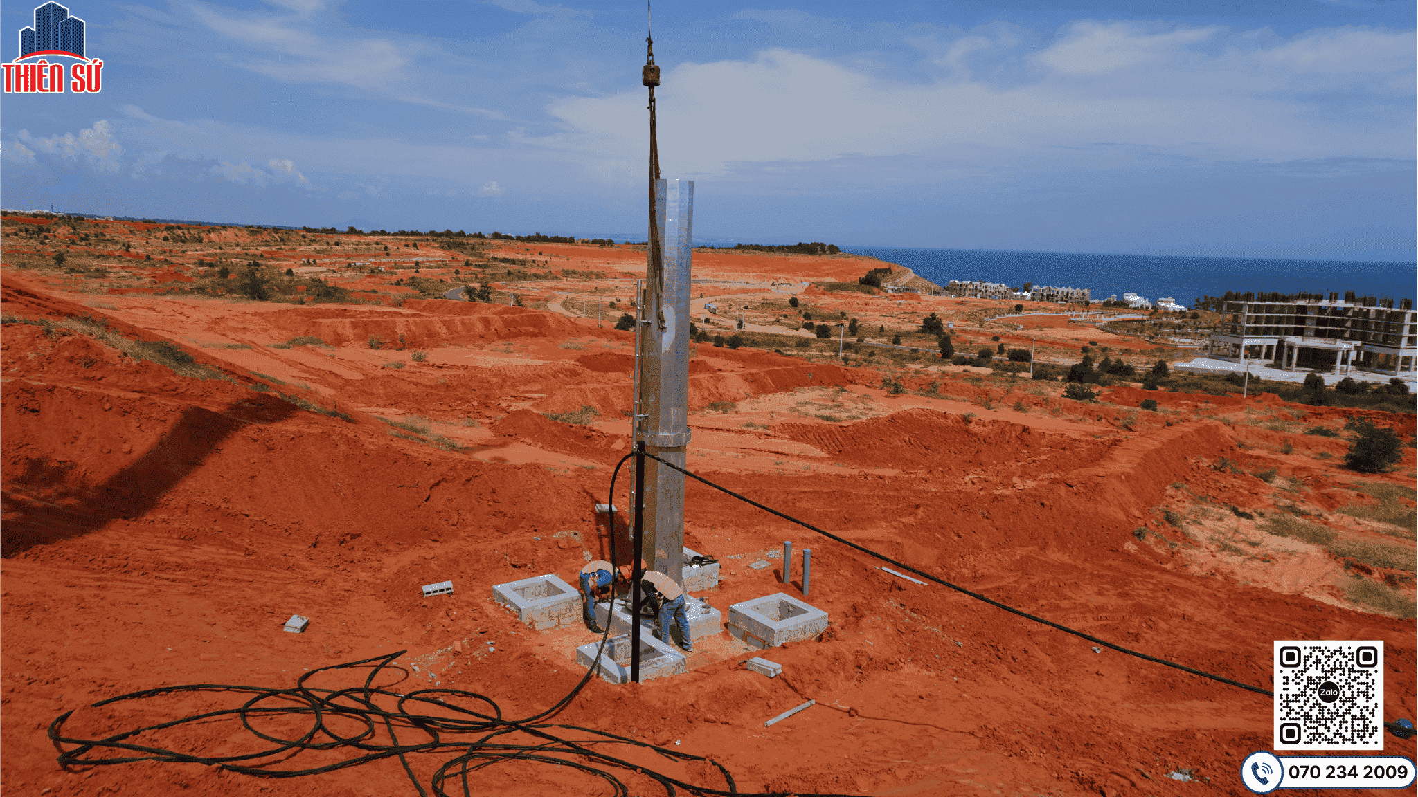 Lắp đặt trạm BTS, cẩu lắp trạm BTS, hạ tầng viễn thông NovaWorld Phan Thiết